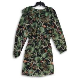 NWT H&M × Johanna Ortiz Womens Multicolor Floral Long Sleeve Mini Dress Size M alternative image