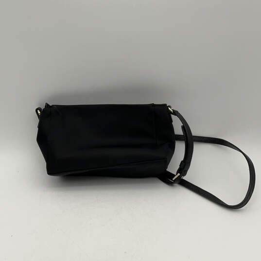 Womens Black Leather Adjustable Strap Inner Pocket Crossbody Bag Purse image number 2
