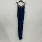 NWT Womens Blue Beaded Sleeveless Greek Goddess Evening Ball Gown Dress Sz 6 image number 2