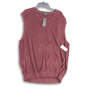 NWT Mens Purple V-Neck Sleeveless Ribbed Hem Vest Sweater Size XXL image number 1