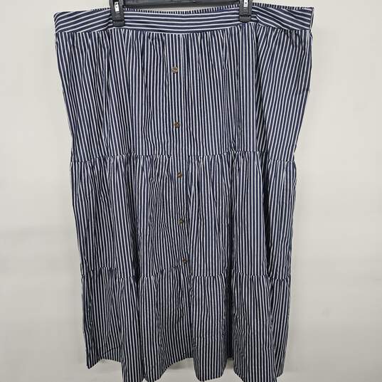 Lane Bryant Blue & White Striped Skirt image number 1