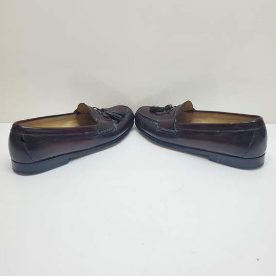 Cole Haan Burgundy Leather Tassel Loafers Men's Size 9.5 image number 4