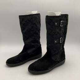 Coach Womens Tinah Q1357 Black Round Toe Mid Calf Snow Boots Size 9.5B alternative image