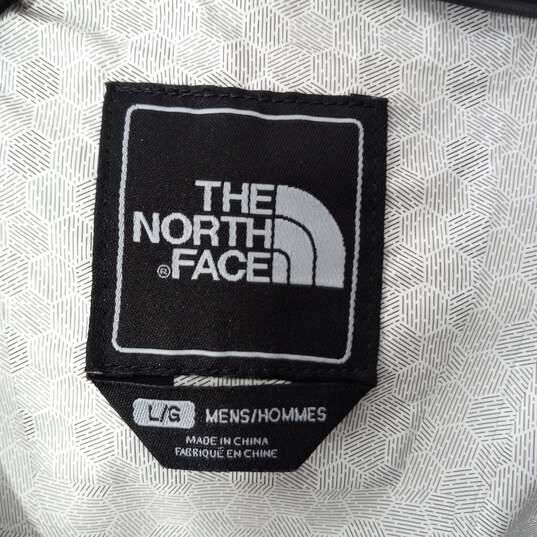 The North Face Men's Black/Gray Color Block Full Zip Hooded Rain Coat Jacket L image number 3