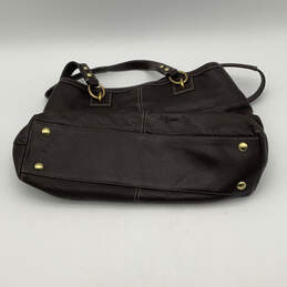 Womens Brown Leather Bottom Studs Inner Pocket Turnlock Shoulder Bag alternative image