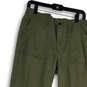Womens Green Pockets Low Rise Straight Leg Fatigue Trousers Pants Size 29 image number 3