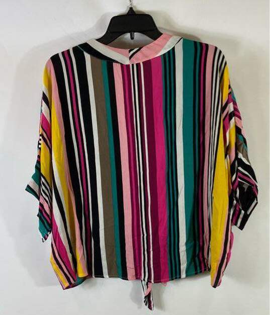 Express Multicolor Striped Loose Fit Button Up - Size Medium image number 2