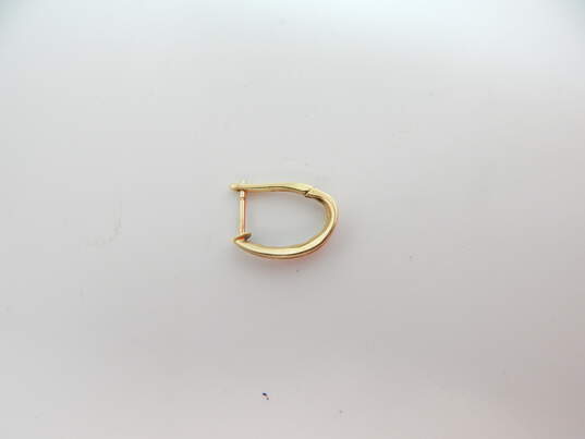 10K Yellow Gold Diamond Accent Hoop Single Earring 1.6g image number 2
