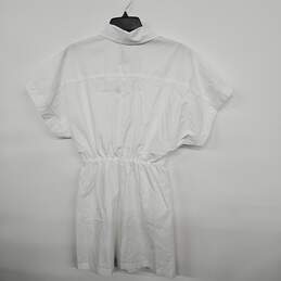 Abercrombie & Fitch White Button Up Collared Short Sleeve Shirt Dress alternative image