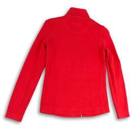 Womens Red Long Sleeve Mock Neck Regular Fit Pockets Full-Zip Jacket Sz XS alternative image