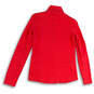 Womens Red Long Sleeve Mock Neck Regular Fit Pockets Full-Zip Jacket Sz XS image number 2