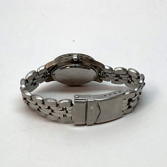 Designer Fossil Decker Stainless Steel Silver Dial Analog Quartz Wristwatch image number 4