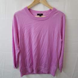 J. Crew Pink Long Sleeve Merino Wool Pullover Sweatshirt Women's Size XL