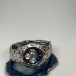 Designer Fossil BQ-9270 Silver-Tone Chronograph Blue Dial Analog Wristwatch