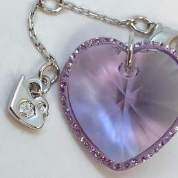 Designer Swarovski Silver-Toe Reverie Purple Heart Pendant Necklace alternative image