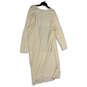 NWT Womens White Open Front Long Sleeve Long Cardigan Sweater Size XXL image number 4