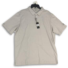 NWT Mens Gray Spread Collar Short Sleeve Golf Polo Shirt Size 2XL