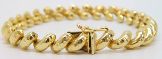 Elegant 14k Yellow Gold San Marco Chain Bracelet 16.7g image number 6