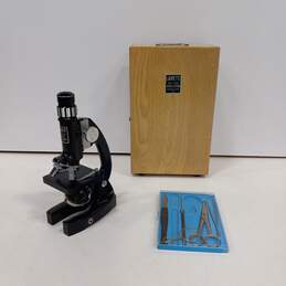 Lafayette 99-7139 900XZOOM Microscope In Wooden Box w/ Accessories