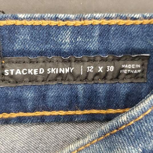 Pac Sun Men Blue Distressed Jeans Sz 32x30 NWT image number 5