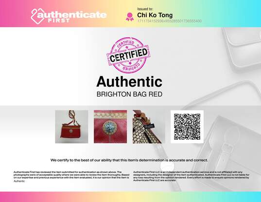 Authentic Brighton Fire Red Top-Stitch Crossbody image number 7