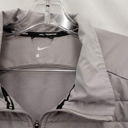 Nike Silver Running Jacket Size Large image number 3