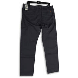 NWT Men's Blue Gray Flat Front Pockets Straight Leg Chino Pants Size 36/32 alternative image