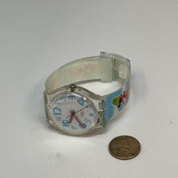 Designer Swatch Swiss White Round Dial Adjustable Strap Analog Wristwatch alternative image