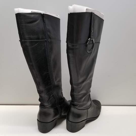 Alfani Leather Briaah Almond Toe Boots Black 7 image number 4