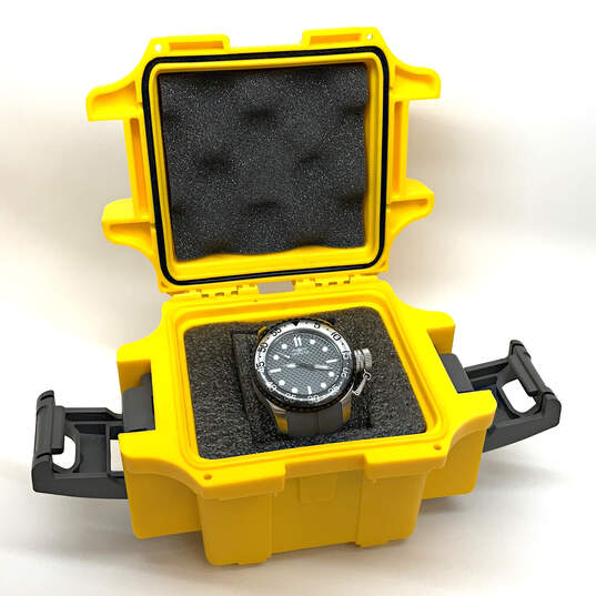 Designer Invicta Silver-Tone Adjustable Strap Round Dial Wristwatch W/ Box image number 6