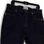 Womens Blue Dark Wash Pockets Regular Fit Denim Tapered Jeans Size 33 image number 3