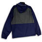 NWT Mens Gray Blue Long Sleeve Hooded Full-Zip Windbreaker Jacket Size M image number 2