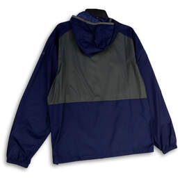 NWT Mens Gray Blue Long Sleeve Hooded Full-Zip Windbreaker Jacket Size M alternative image