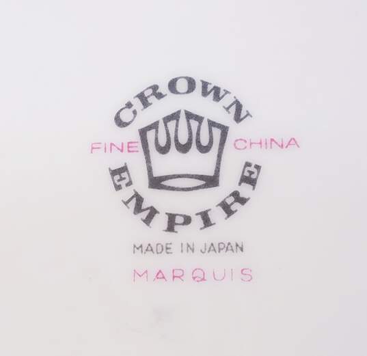 Crown Empire Fine China Marquis Platinum Rim Dinner Plates Lot Of 8 image number 8