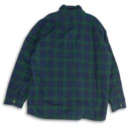 L. L. Bean Mens Blue Green Plaid Sherpa-Lined Scotch Jacket Shirt Size XXXLT alternative image