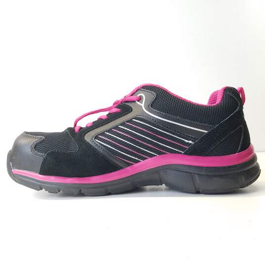 Reebok Anomar Steel Toe Black/Pink Women's Shoe Size 7.5 image number 2