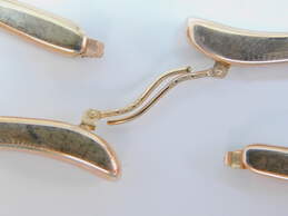 Milor 14K Rose Gold Chunky Puffed Unique Oblong Hoop Earrings 7.3g alternative image