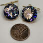 Designer Kate Spade Gold-Tone Multicolor Crystal Cut Stone Drop Earrings image number 2