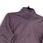 Womens Purple Long Sleeve Mock Neck Quarter Zip Activewear T-Shirt Size L image number 4