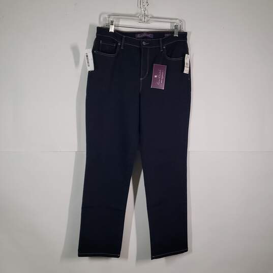 NWT Womens Regular Fit 5 Pockets Design Denim Straight Leg Jeans Size 12 image number 1