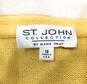 Women's St John Collection By Marie Gray Yellow Knit Zip Up Sweater Size 12 image number 3