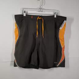 Mens Drawstring Waist Back Zipped Pocket Athletic Shorts Size Medium
