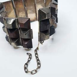 William Spratling Vntg 925 Rosewood Pyramid 7.5" Bracelet Circa 1940 Dmge 92.5g alternative image