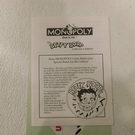 2002 The Betty Boop Monopoly Collectors Edition Board Game image number 10