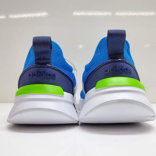 ADIDAS RACER TR21 (PS KIDS) BLUE/GREEN GV7828 SIZE 2 w/ TAG image number 4
