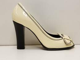 FENDI  Women's Patent Leather Heels  Color Off White   Size US  4.5   Authenticated