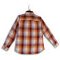 NWT Womens Orange Purple Plaid Long Sleeve Button-Up Shirt Size Medium image number 1