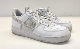 Nike Custom Air Force 1 Low '07 LV8 4 White Silver White Athletic Shoe Women 10