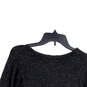 Womens Black Crew Neck Long Sleeve Knitted Pullover Sweater Size Medium image number 4
