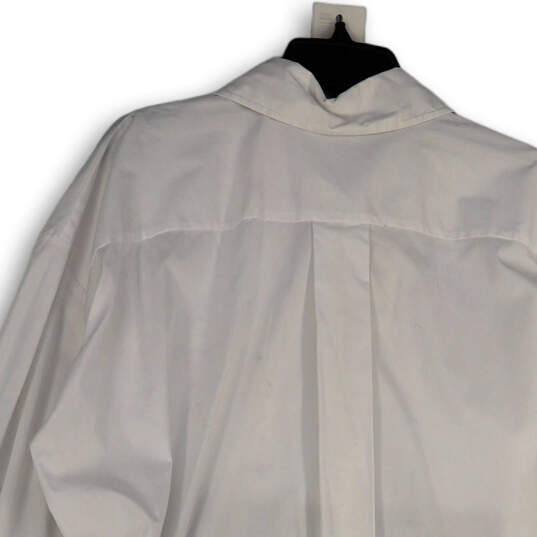 NWT Womens White Oversized Long Sleeve Collared Button-Up Shirt Size Small image number 4